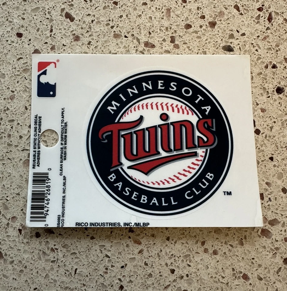 New Minnesota Twins 4"x4" Static Cling Car Decal Auto Sticker Emblem - Image 1 of 2