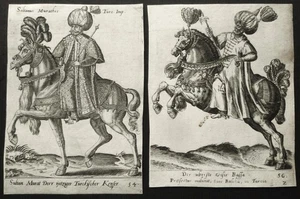 2 burins attribués à Abraham de BRUYN. Turquie - Picture 1 of 4