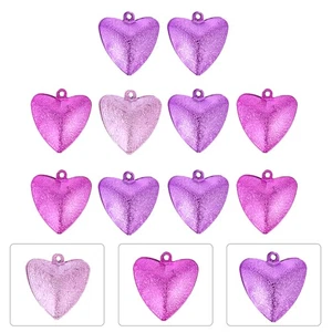 10Pcs Heart-Shape Bells Colorful Charm Bells Pendant Key Chain Decoration - Picture 1 of 12