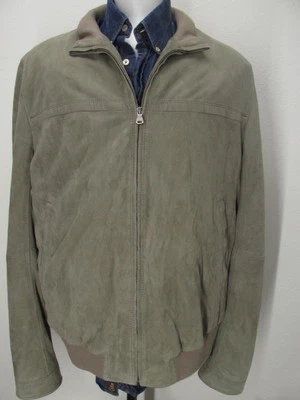 Gorgeous HUGO BOSS buttersoft goat suede Harrington jacket in sage 48 R T33 - Image 1 of 4