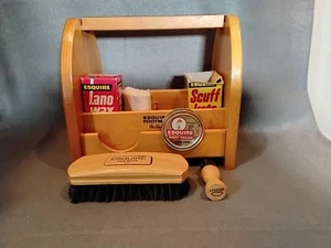 ESQUIRE DE LUXE SCHUHPUTZGERÄT VALET BOX CADDY NIE BENUTZT MIT ZUBEHÖR - Bild 1 von 8