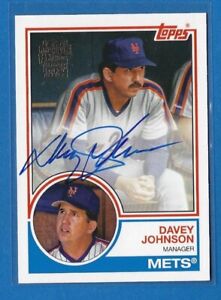 2022 TOPPS ARCHIVES DAVEY JOHNSON AUTO CERTIFIED METS 1983 TOPPS #83FF-DJ