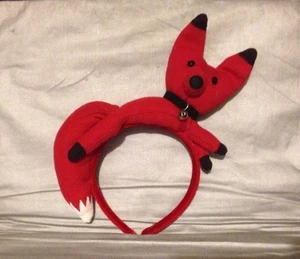 Red Head Fox On Headband, Kawaii Kitsune, Artisan Made - Picture 1 of 9