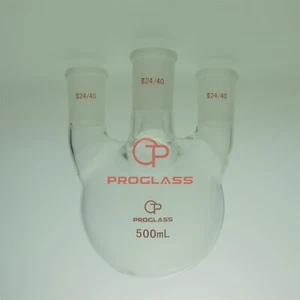 Lab Straight 4 Necks Round Bottom Flask 500mL,24/40 Joints - Picture 1 of 1