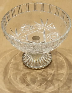 Walter Glas . Schale . Kristallglas schönes Muster . mit Fuß . d=21 cm . h=16cm - Bild 1 von 7