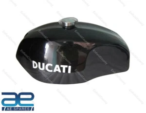 Tanque de gasolina de acero pintado negro con tapa Monza S2u para Ducati 750 GT 1972 - Imagen 1 de 5