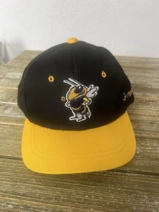 Vintage Georgia Tech Yellow Jackets 90s SnapBack Black Yellow Cap NCAA - Picture 1 of 8