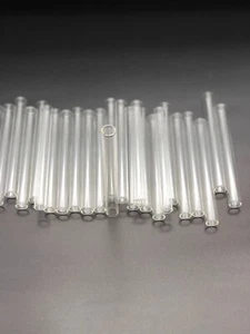 4" Long 50  Pcs Glass Pyrex Blowing Tubes 10mm OD 8mm ID Tubing 1mm Thick Wall - Picture 1 of 3