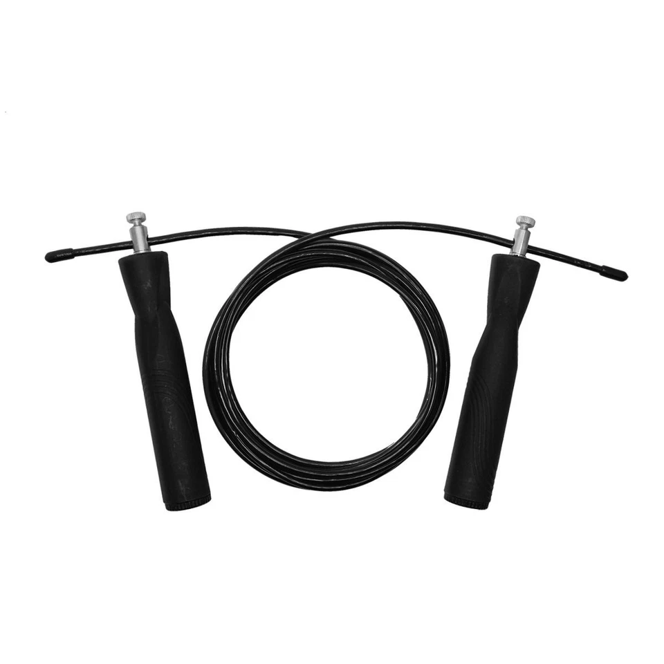 MARKENLOS Fitness Springseil Skipping Rope Speed Rope Stahlseil einstellbar Training 3 m