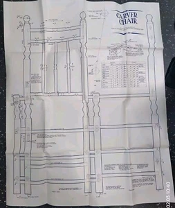 1985 Delta Full Size Woodworking Plans Patterns Instructions Carver Chair Uncut - Picture 1 of 2