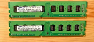 2x 2GB Samsung 2Rx8 PC3-10600U -09-10-B0 M378B5673FH1 -CH9 0921 Desktop Memory - Picture 1 of 3