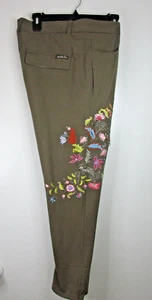 Matilda Jane Womens XXL PANTS FLORAL EMBROIDERED LEGGINGS NWT EASY WEAR STRETCH - Picture 1 of 8