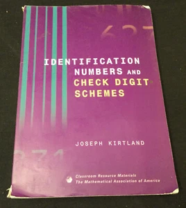 Identification Numbers and Check Digit Schemes by Joseph Kirtland - Imagen 1 de 4