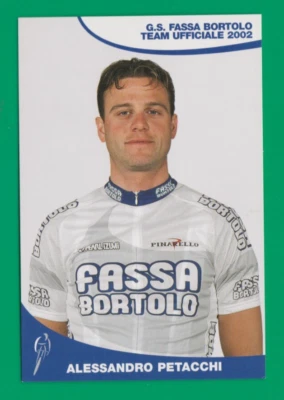 CYCLISME carte cycliste ALESSANDRO PETACCHI équipe FASSA BORTOLO 2002 - Photo 1/2
