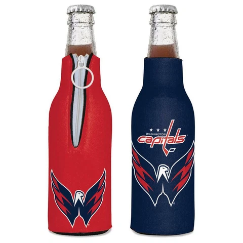Washington Capitals 12oz Two Sided Bottle Cooler [NEW] Can Holder Foam Koozie Cover