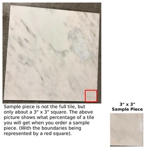 Tile Karacasu Marble Remodel Stone About 3x3 SAMPLE PIECE TS-44 - Picture 1 of 5