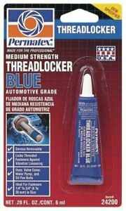 Permatex 24200 medium strength threadlocker blue .20oz tube 6ml