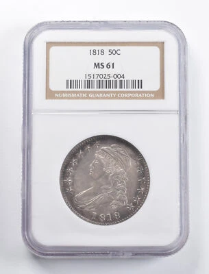 MS61 1818 Capped Bust Half Dollar NGC *5833 - Image 1 of 3
