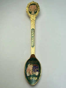 Bangkok Thailand Ayutthya Tuk Tuk Elephant Collector's Decorative Spoon 5" - Picture 1 of 8
