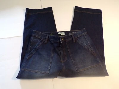 Orvis Natural Rise Crop 带 Hem 牛仔翻盖口袋 12 码尺寸 33W/35L — 第 1/3 张图片