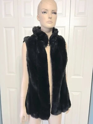 Chaleco negro sin mangas de piel sintética mercado negro de la Casa Blanca talla X-pequeño Foto 1 de 4