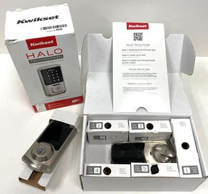 Cerradura inteligente sin llave Kwikset Halo pantalla táctil habilitada para Wi-Fi níquel satinado 99390-001 - Imagen 1 de 13