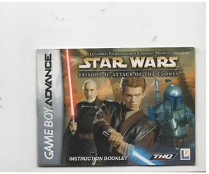 Star Wars Episodio II Attack Clones GBA SOLO MANUALE Autentico Originale - Foto 1 di 1