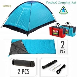 CAMPING FESTIVAL TENDA + 2TAPPETINI + 2SACCHI A PELO - Foto 1 di 1