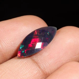 Ópalo etíope 100 % natural piedra preciosa suelta Welo ópalo de fuego ópalo negro facetado - Imagen 1 de 3