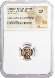 NGC XF Roman AE4 of Arcadius (AD383 - 408) NGC Ancients Certified EXTREMELY FINE - Picture 1 of 3
