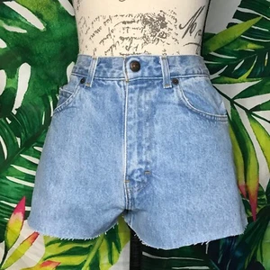 Vintage Britannia Girls 14R Light Wash Blue Jean Cutoff Denim Summer Shorts - Picture 1 of 11