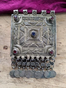 Colgante Tribal Cachemira Vintage Grande Islámico Dua Caja (19290) - Imagen 1 de 9