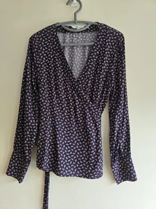 Boden Rainbow Wrap Top - UK Size 12 - Picture 1 of 7