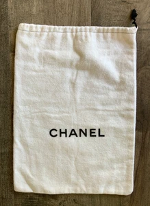 Authentische CHANNEL Handtasche weiß Schutzumschlag Kordelzugbeutel - - Bild 1 von 4