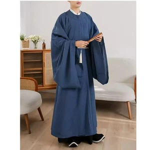 Disfraz de erudito chino de la dinastía Tang Song color liso Hanfu pareja disfraces - Imagen 1 de 8