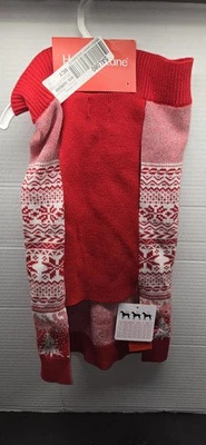 Holiday Lane Pet Dog Sweater XLarge Ravishing Red Fair Isle Snowflake Christmas - Image 1 of 4