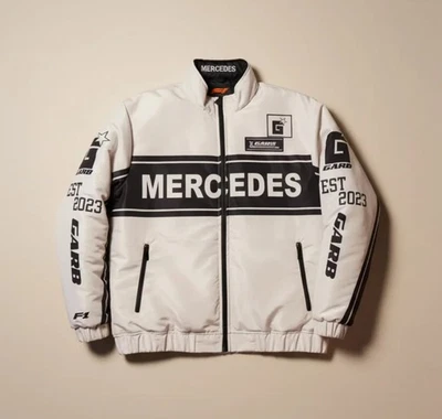 Mercedes-Benz F1 Racing Jacket, Garb EST 2023 Retro Unisex Bomber Streetwear - Image 1 of 4