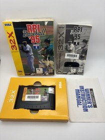 RBI Baseball '95 (SEGA 32x) Authentic Complete in Box W/ Manual Tested