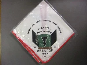 Pfadfinder OA Area 12-F 1964 Halstuch 0966PP - Bild 1 von 1