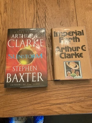 1st US Ed 1976 IMPERIAL EARTH, Sunstorm 2005 1st Ed by ARTHUR C. CLARKE HC/DJ  - Image 1 of 4