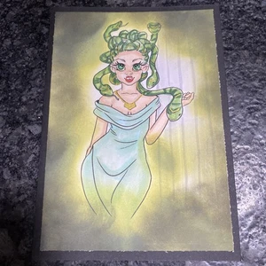 Handgefertigte Medusakarte für jeden Anlass 5 x 7 mit passendem Umschlag - Bild 1 von 4