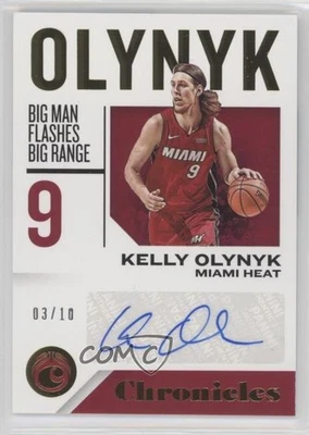 2018-19 Panini Chronicles Signatures Gold /10 Kelly Olynyk #CS-KO Auto - Image 1 of 2