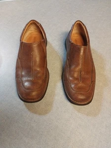 Mocasín sin cordones Johnston & Murphy TALLA 10,5 M de cuero de oveja marrón para hombre - Imagen 1 de 12