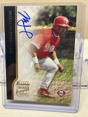MARLON BYRD PHILLIES STAR BOWMAN CERTIFICADO FIRMADO AUTOMÁTICO BA-MB Como Nuevo Foto 1 de 2