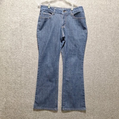 Faded Glory Jeans Womens Sz 12 A Blue Bootcut Stretch Denim Fits 32x31 Dark Wash - Image 1 of 4