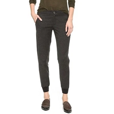 Pantalón de chándal Vince Rib Cuff mezcla de lana cónico carbón para mujer 10 Foto 1 de 4