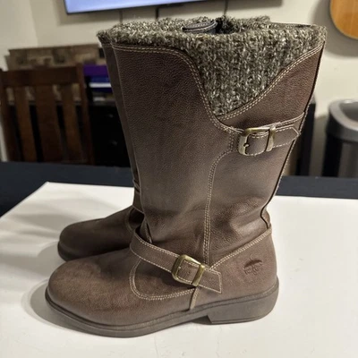 Totes Women’s Maggie Black Size 9M Sweater Mid Calf Winter Boots Full Zip Lined - Image 1 of 4