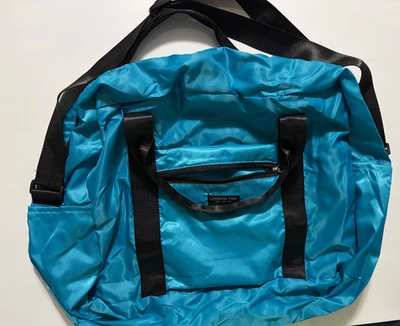 London Fog Foldable Travel Duffel Bag Lagoon Blue NWT Lightweight Carry On - Image 1 of 4