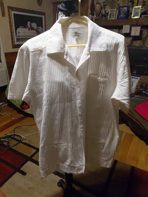 Vintage Haband Men's Button-Up Casual Polyester Shirt Light Blue Please Read - Image 1 of 3