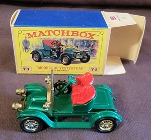 Matchbox Lesney Models Of Yesteryear Y-2 1911 Renault Green - Picture 1 of 24